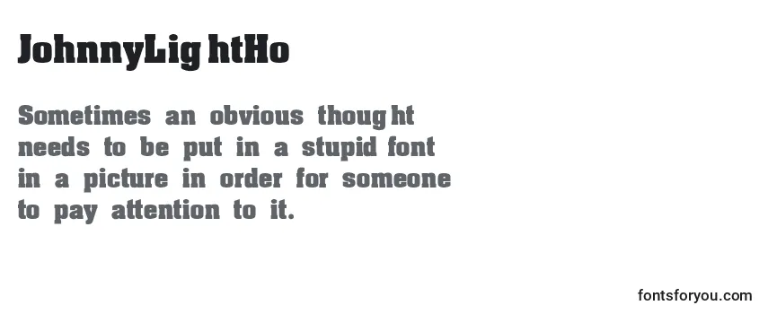 Review of the JohnnyLightHo Font