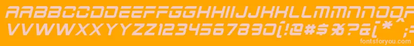 2015CruiserItalic Font – Pink Fonts on Orange Background
