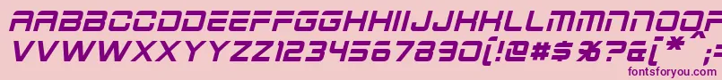 fuente 2015CruiserItalic – Fuentes Moradas Sobre Fondo Rosa