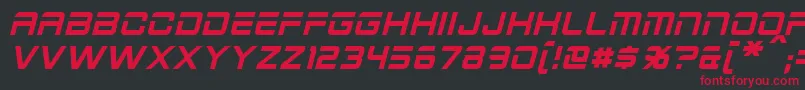 2015CruiserItalic Font – Red Fonts on Black Background