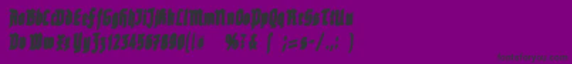 Rottenscript Font – Black Fonts on Purple Background