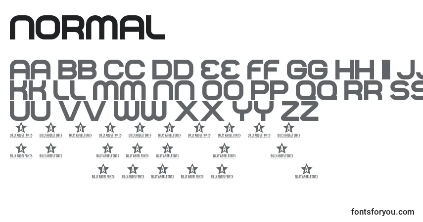 Normal Font – alphabet, numbers, special characters