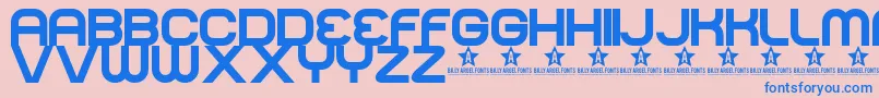 Normal Font – Blue Fonts on Pink Background