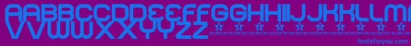 Normal Font – Blue Fonts on Purple Background