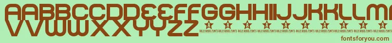 Normal Font – Brown Fonts on Green Background