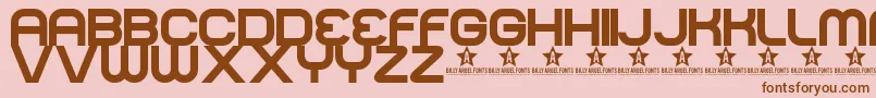 Normal Font – Brown Fonts on Pink Background