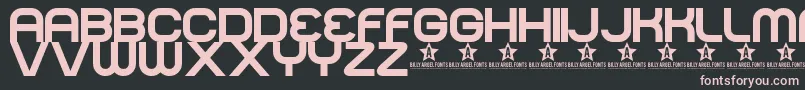 Normal Font – Pink Fonts on Black Background