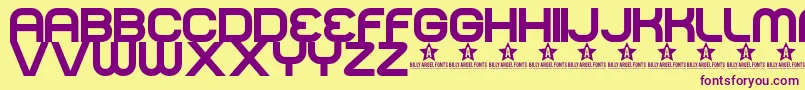 Normal Font – Purple Fonts on Yellow Background