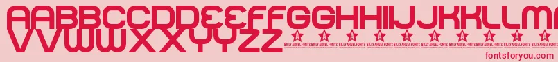 Normal Font – Red Fonts on Pink Background