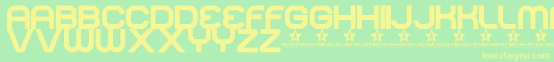 Normal Font – Yellow Fonts on Green Background