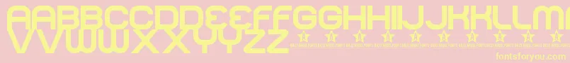 Normal Font – Yellow Fonts on Pink Background