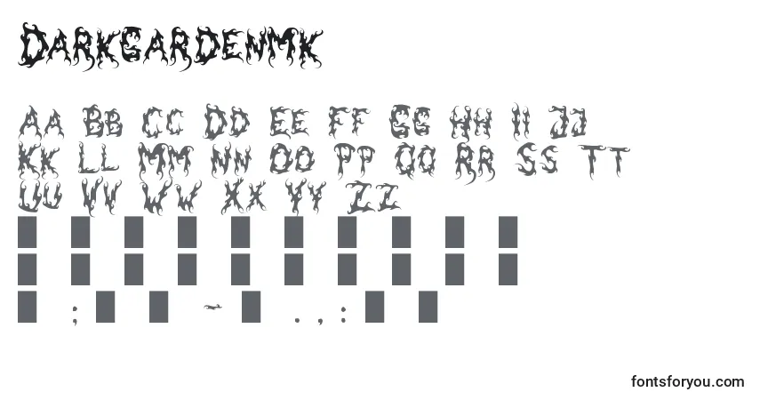 Darkgardenmk Font – alphabet, numbers, special characters