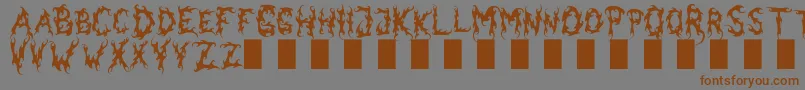 Darkgardenmk Font – Brown Fonts on Gray Background