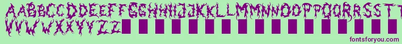 Darkgardenmk Font – Purple Fonts on Green Background