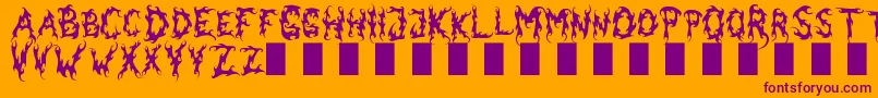 Darkgardenmk Font – Purple Fonts on Orange Background