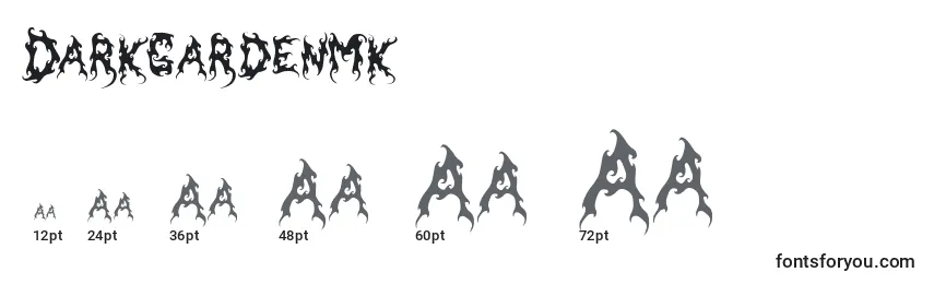 Размеры шрифта Darkgardenmk