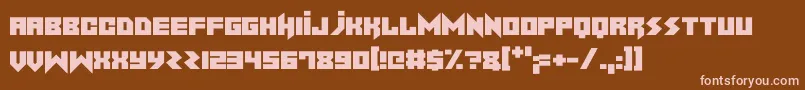 NoiseMachine Font – Pink Fonts on Brown Background