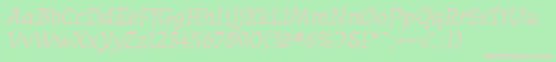 WesternpresssskItalic Font – Pink Fonts on Green Background