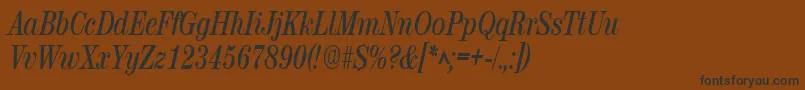 RubyscriptnarrowBold Font – Black Fonts on Brown Background