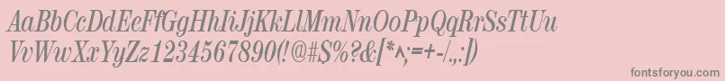 RubyscriptnarrowBold Font – Gray Fonts on Pink Background