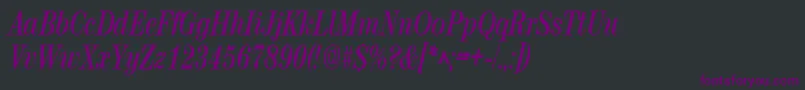 RubyscriptnarrowBold Font – Purple Fonts on Black Background