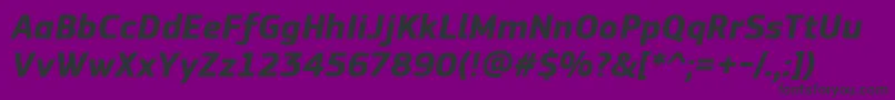 PfsquaresansproBolditalic Font – Black Fonts on Purple Background