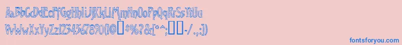 VirileOpen Font – Blue Fonts on Pink Background