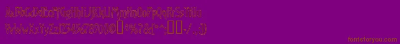 VirileOpen-Schriftart – Braune Schriften auf violettem Hintergrund