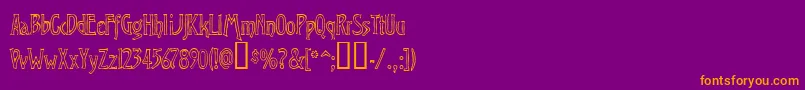 VirileOpen Font – Orange Fonts on Purple Background