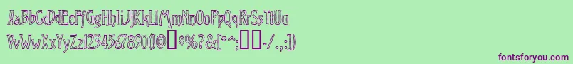 VirileOpen Font – Purple Fonts on Green Background