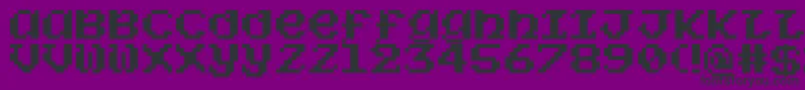 Sorcery6128 Font – Black Fonts on Purple Background