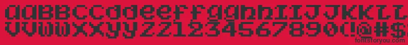 Sorcery6128 Font – Black Fonts on Red Background