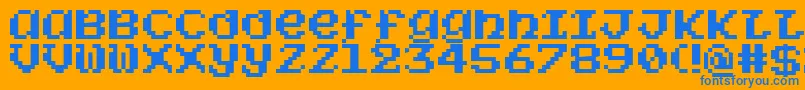 Sorcery6128 Font – Blue Fonts on Orange Background