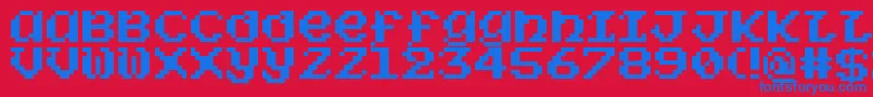 Sorcery6128 Font – Blue Fonts on Red Background