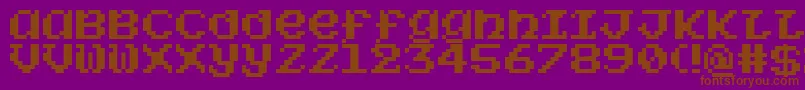 Sorcery6128 Font – Brown Fonts on Purple Background