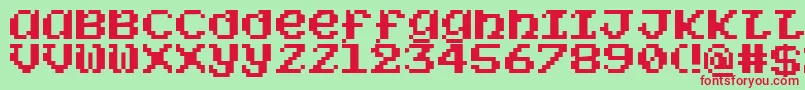 Sorcery6128 Font – Red Fonts on Green Background