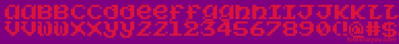 Sorcery6128 Font – Red Fonts on Purple Background