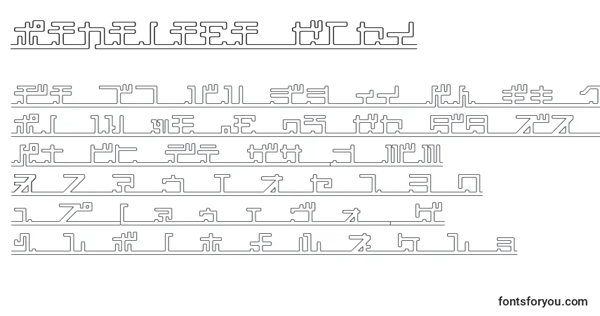 Schriftart Katakana Pipe – Alphabet, Zahlen, spezielle Symbole
