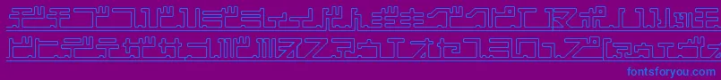 Katakana Pipe Font – Blue Fonts on Purple Background