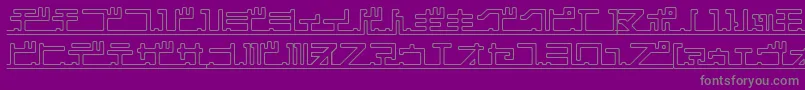 Katakana Pipe Font – Gray Fonts on Purple Background