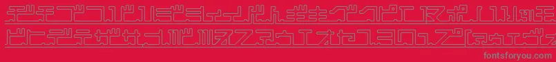 Katakana Pipe Font – Gray Fonts on Red Background