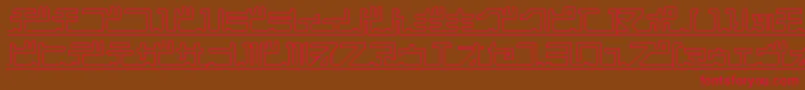 Katakana Pipe Font – Red Fonts on Brown Background