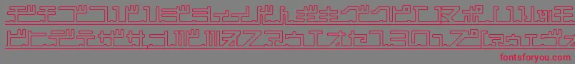 Katakana Pipe Font – Red Fonts on Gray Background