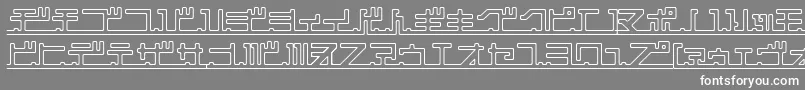 Katakana Pipe Font – White Fonts on Gray Background