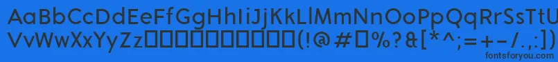 AronGrotesqueRegular Font – Black Fonts on Blue Background