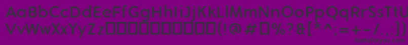 フォントAronGrotesqueRegular – 紫の背景に黒い文字