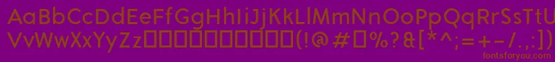 AronGrotesqueRegular Font – Brown Fonts on Purple Background