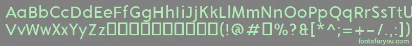 AronGrotesqueRegular Font – Green Fonts on Gray Background