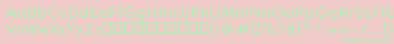 AronGrotesqueRegular Font – Green Fonts on Pink Background