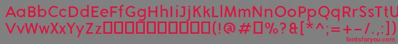 AronGrotesqueRegular Font – Red Fonts on Gray Background